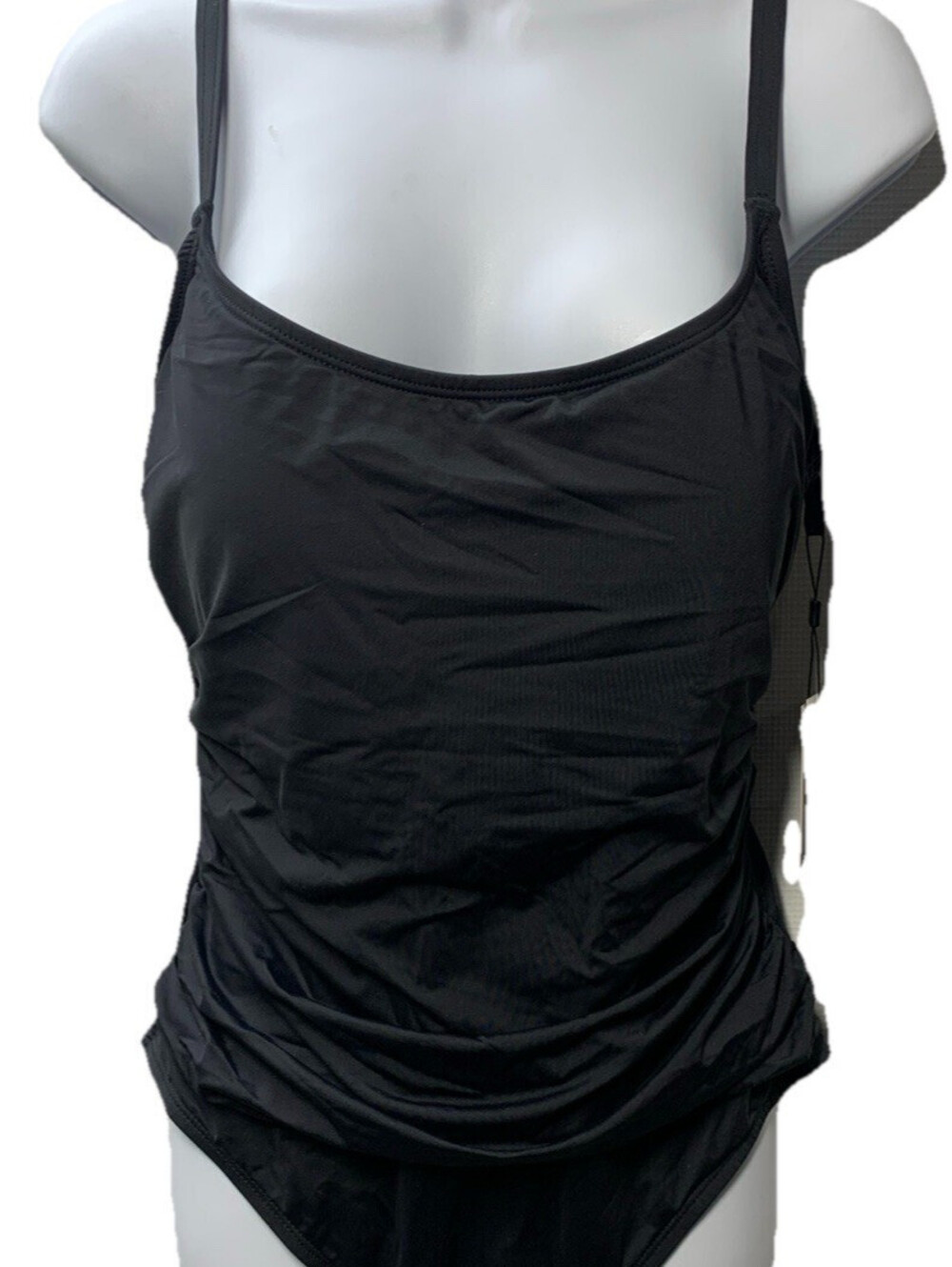 La Blanca S021-0087 Plus Size Ruched One Piece Swimsuit Swimwear Black Size 16W